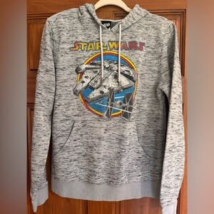 Star Wars Millennium Falcon Hoodie Hooded Sweatshirt Men’s Small Grey Gray